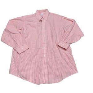 Brooks Brother Men's Non Iron Button Up Dress Shirt Traditional Fit, Sz 17 - 34